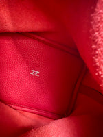 Hermès Framboise Rouge Sellier Clemence Eclat Picotin 18 PHW Handbag ad4