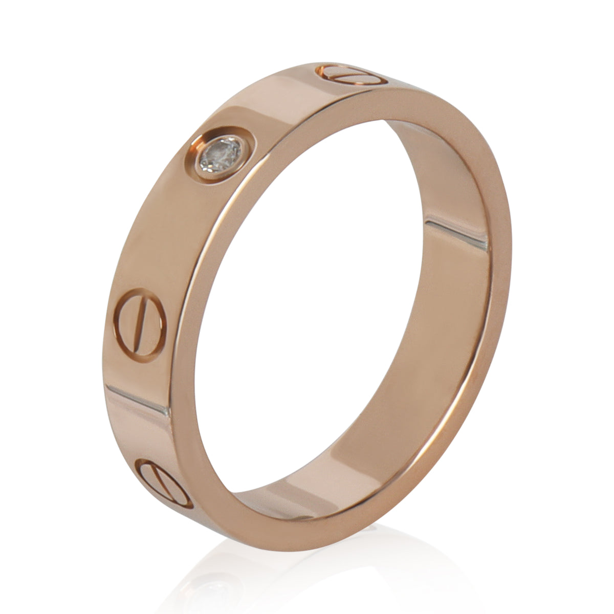 Cartier Rose Gold Diamond Small Model Love Ring av