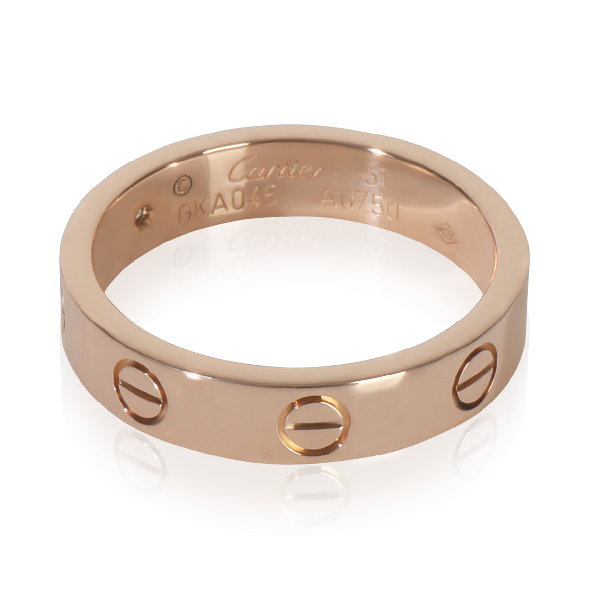 Cartier Rose Gold Diamond Small Model Love Ring bv