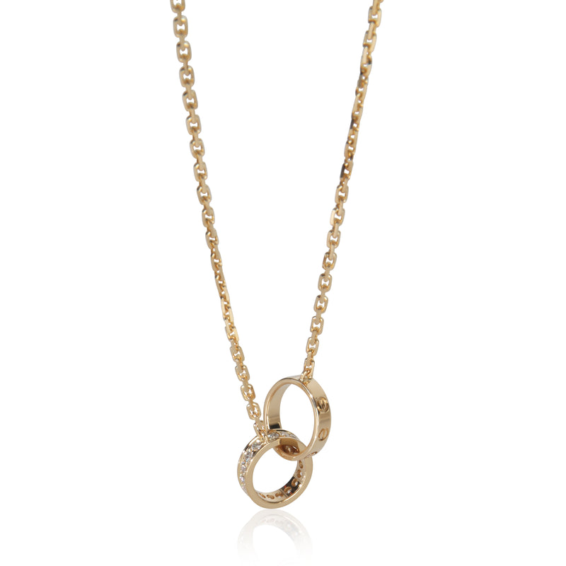 Cartier Yellow Gold Diamond Love Necklace fv