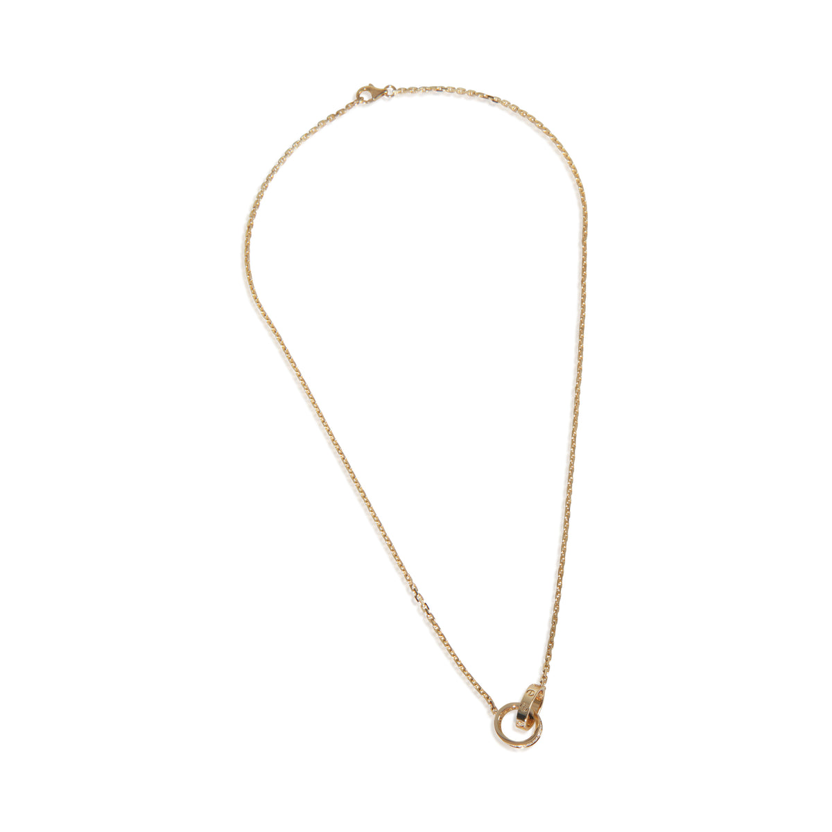 Cartier Yellow Gold Diamond Love Necklace pv