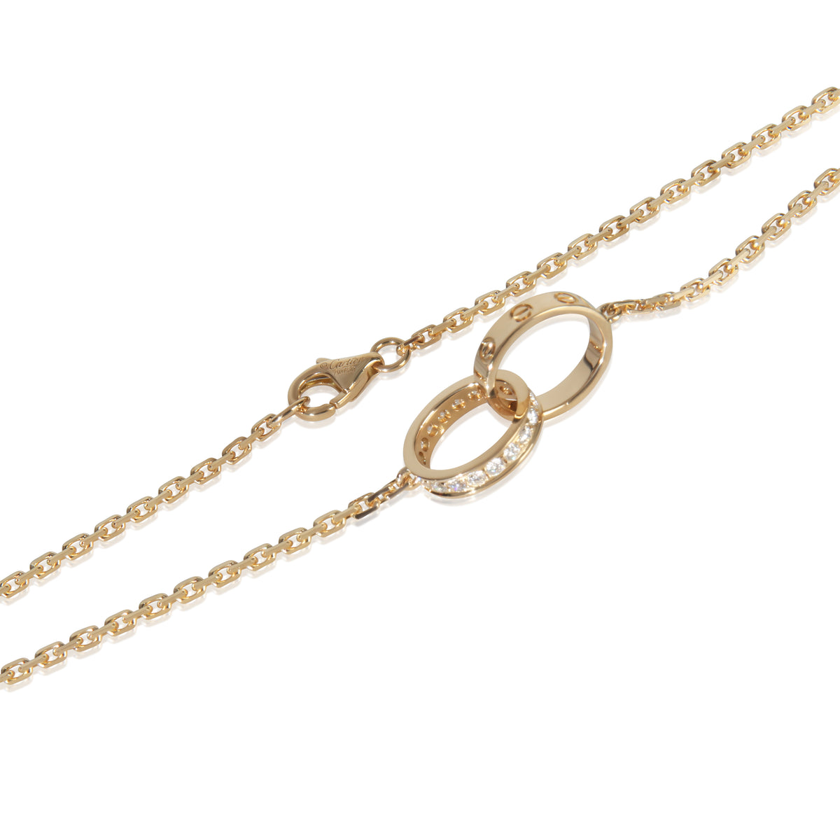 Cartier Yellow Gold Diamond Love Necklace sv