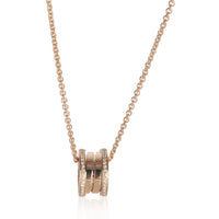 BVLGARI Rose Gold Diamond B.zero1 Necklace fv