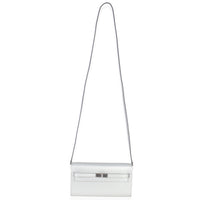 Hermès Argent Metallic Chevre Chamkilight Kelly Wallet To Go PHW Handbag av