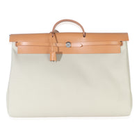 Hermès Beton Naturel Militaire Canvas Hunter Sable Herbag Zip Cabine Bag Handbag fv