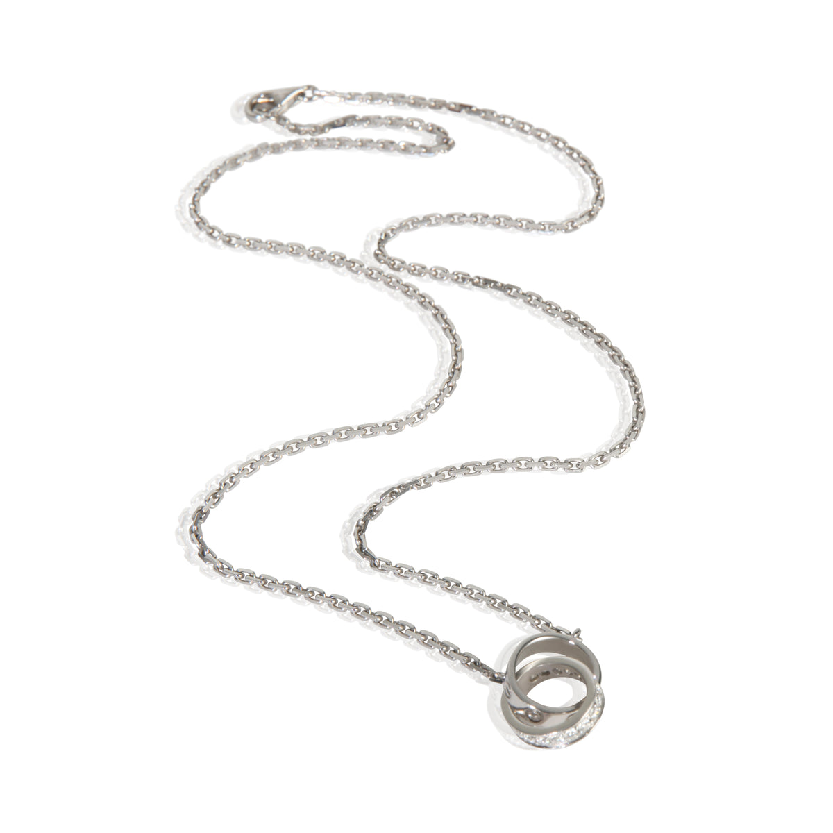 Cartier White Gold Diamond Love Necklace pv