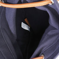 Hermès Bleu Indigo Gold Herringbone Canvas Swift Maline Bag av