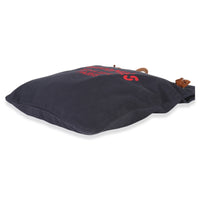 Hermès Bleu Indigo Gold Herringbone Canvas Swift Maline Bag box