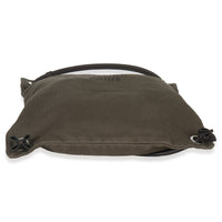 Hermès Kaki Ebene Herringbone Canvas Swift Maline Bag box