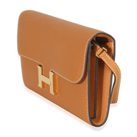 Hermès Toffee Epsom Constance Long Wallet To Go GHW Handbag sv