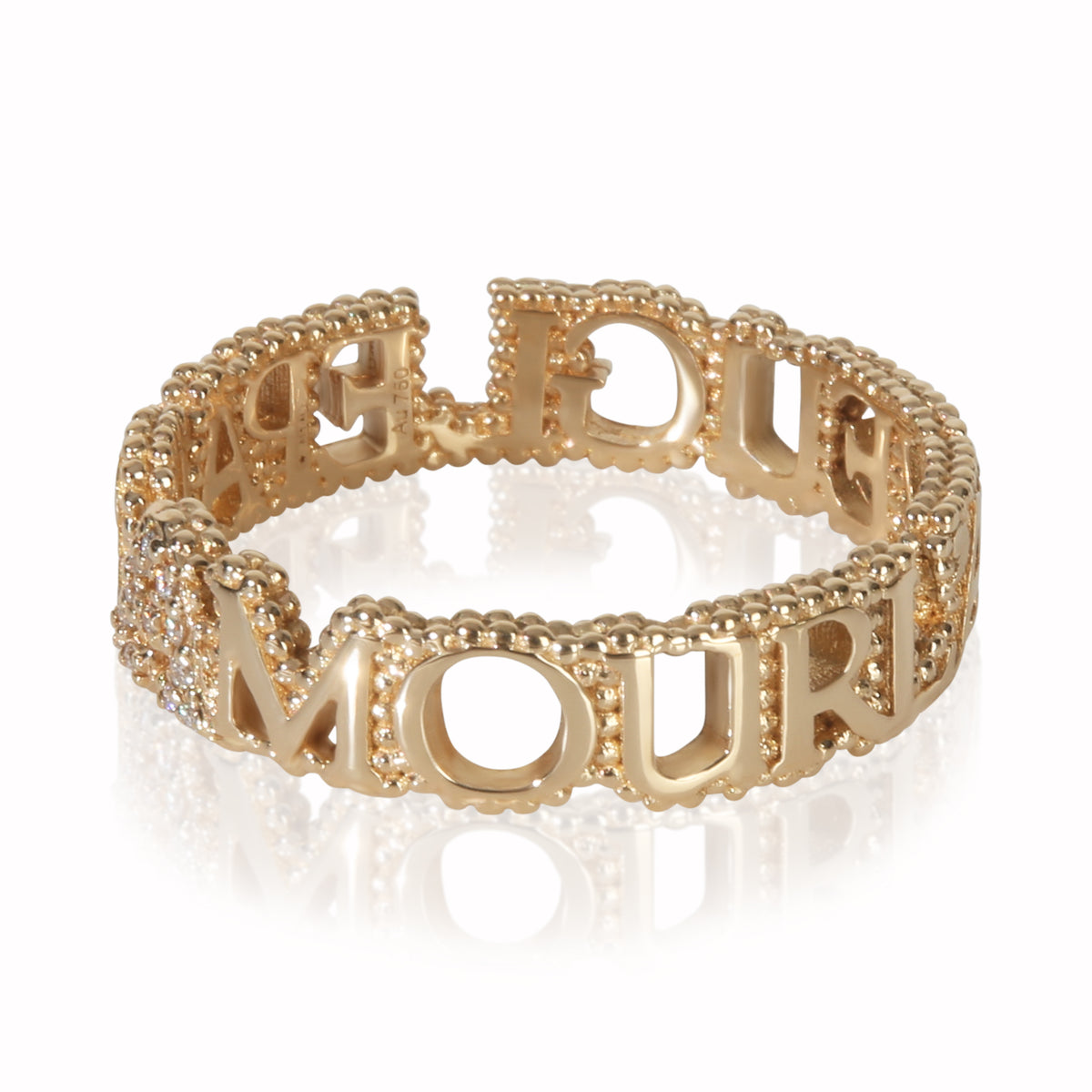 Gucci Yellow Gold Diamond L'Aveugle Par Amour Ring sv