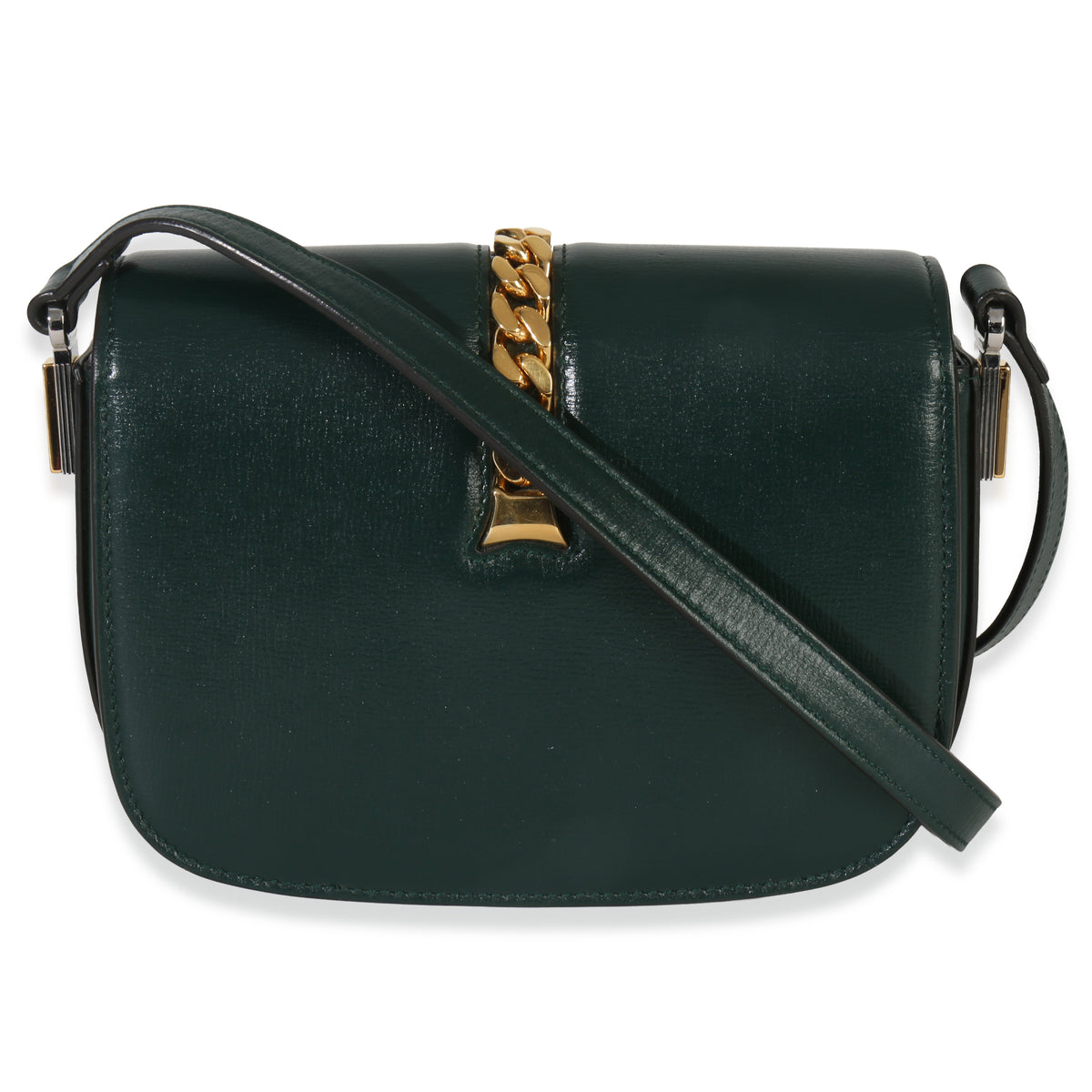 Gucci Dark Green Calfskin Mini Sylvie 1969 Bag Handbag bv