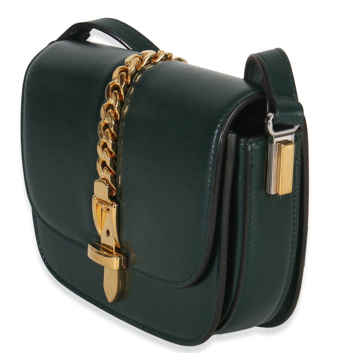 Gucci Dark Green Calfskin Mini Sylvie 1969 Bag Handbag pv