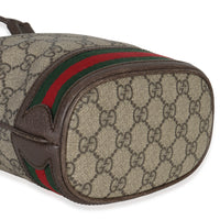 Gucci Beige GG Supreme Canvas Ophidia Mini Bucket Bag Handbag clasp