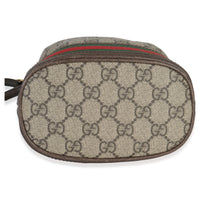 Gucci Beige GG Supreme Canvas Ophidia Mini Bucket Bag Handbag stamp