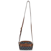 Gucci Brown Dollar Calfskin Navy GG Denim Mini Ophidia Crossbody Handbag ad2