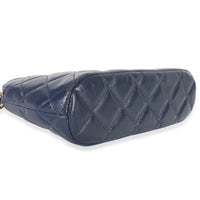 Chanel Navy Quilted Lambskin Coco Clutch On Chain Handbag box