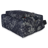 Gucci Navy Jacquard Denim GG Monogram Backpack Handbag clasp