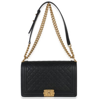 Chanel Black Quilted New Medium Boy Bag Handbag av