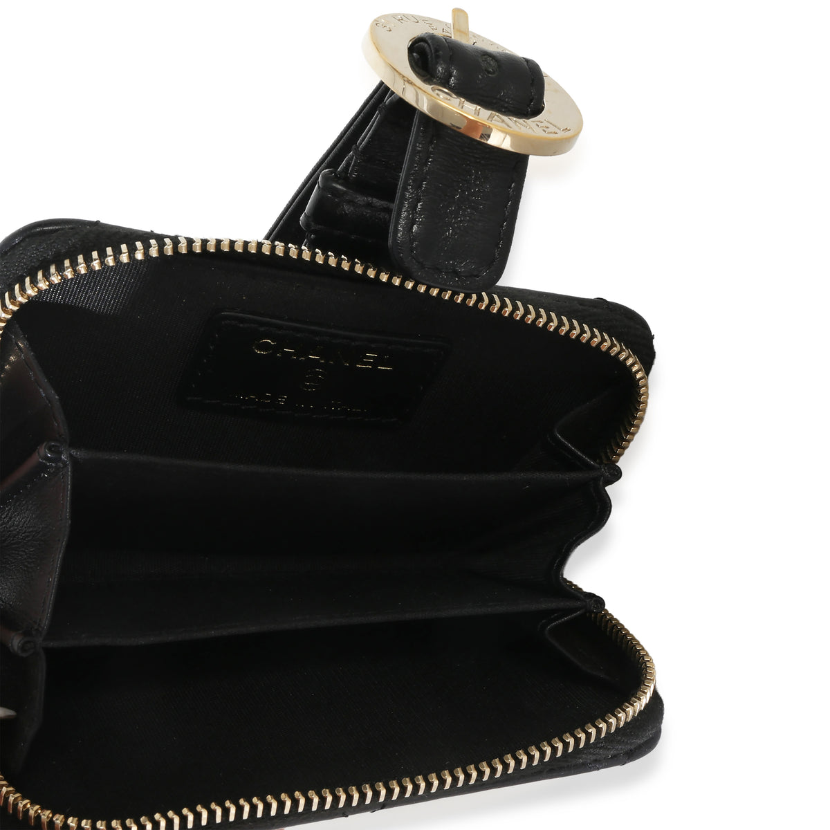 Chanel Black Quilted Lambskin Coin Purse Bracelet Handbag av