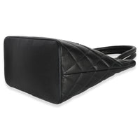 Chanel Vintage Black Quilted Caviar Medallion Tote Handbag box