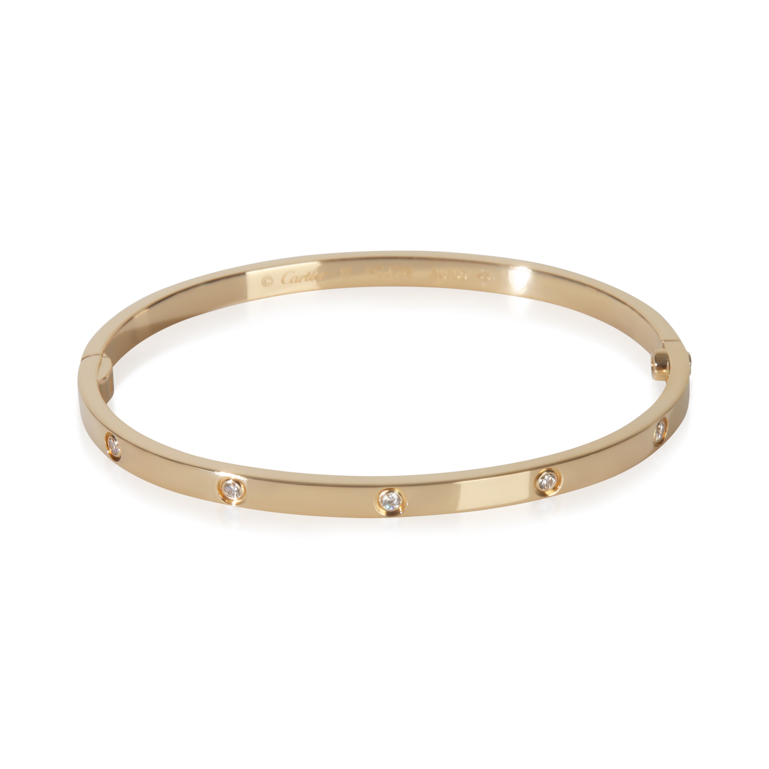Cartier Yellow Gold Diamond Small Model Love Bracelet fv