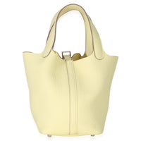 Hermès Jaune Milton Clemence Picotin Lock 18 PHW Handbag pv