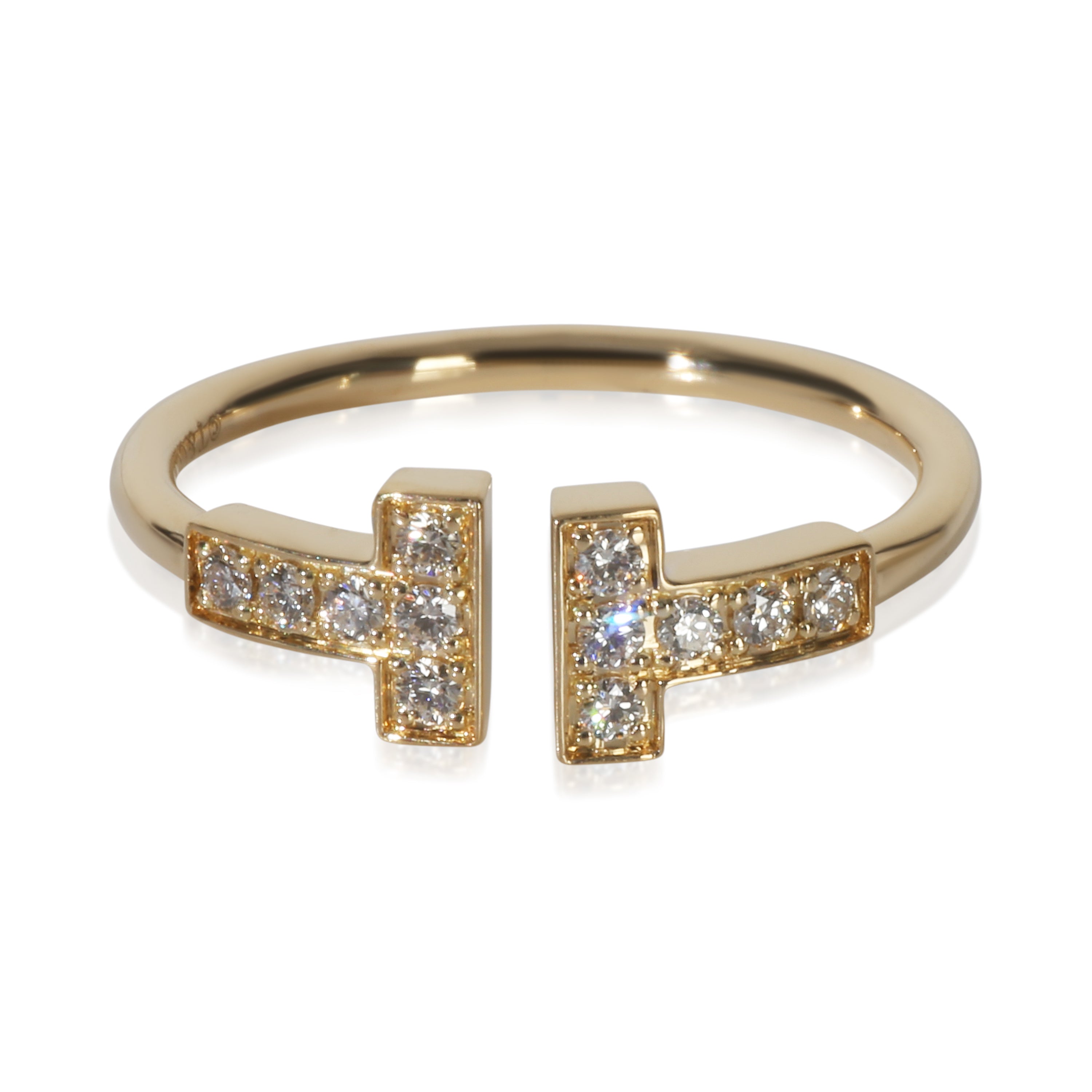 Tiffany & Co. Yellow Gold Diamond Tiffany T Wire Ring fv