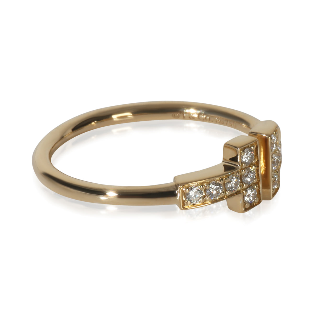 Tiffany & Co. Yellow Gold Diamond Tiffany T Wire Ring sv