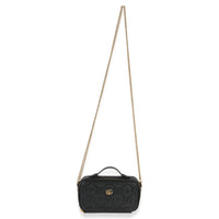 Gucci Black GG Star Embossed Calfskin Mini GG Chain Bag Handbag clasp