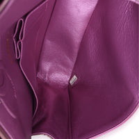 Chanel Dark Pink Iridescent Quilted Lambskin Medium Classic Double Flap Bag Handbag ad1