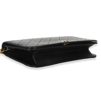 Chanel Vintage 24k Black Quilted Lambskin Full Flap Bag Handbag clasp