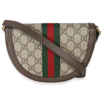 Gucci Beige GG Supreme Canvas Ophidia GG Curved Flap Bag Handbag bv
