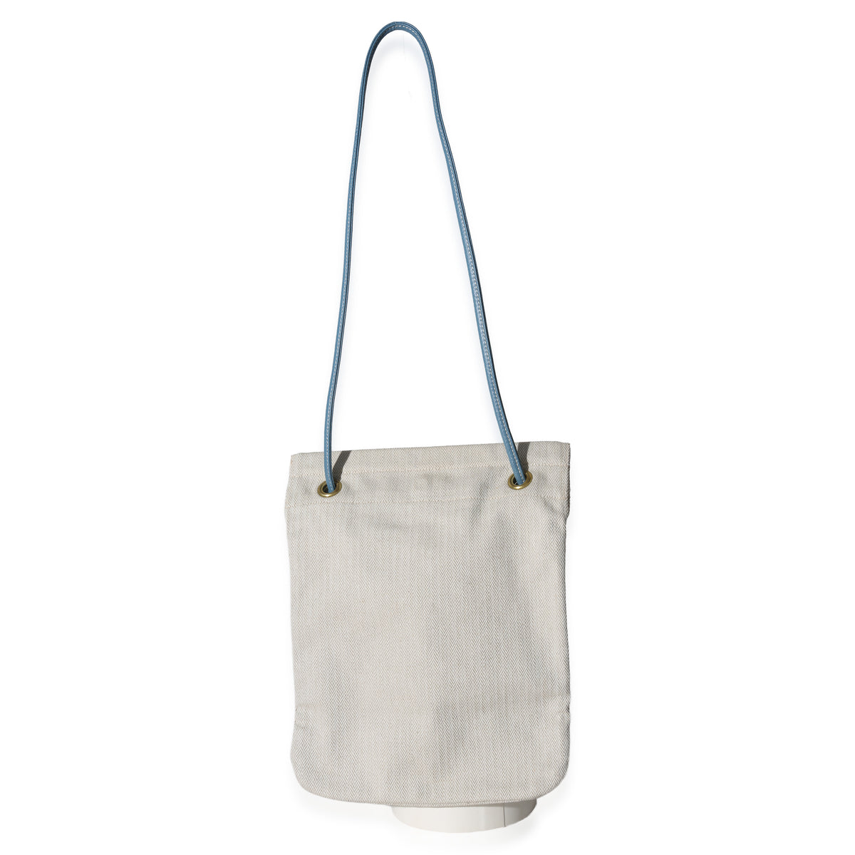 Hermès Bleu Jean Epsom Ecru Toile Aline Grooming PM Handbag bv