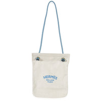 Hermès Bleu Jean Epsom Ecru Toile Aline Grooming PM Handbag fv