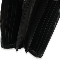Gucci Black ssima Signature Zip Around Long Wallet Handbag av