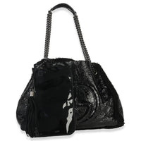 Gucci Black Patent Shearling Medium Soho Hobo Handbag av