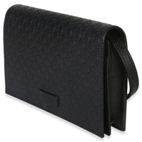 Gucci Black Microguccissima Crossbody Wallet Handbag sv