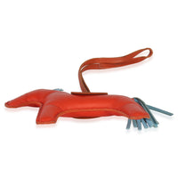 Hermès Capucine Celeste Cornaline Milo Lambskin Grigri Rodeo MM bv