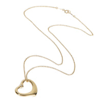 Tiffany & Co. Yellow Gold Diamond Elsa Peretti Open Heart Pendant bv
