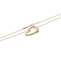 Tiffany & Co. Yellow Gold Diamond Elsa Peretti Open Heart Pendant pv