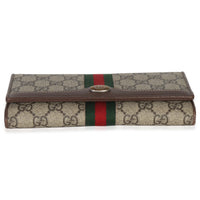 Gucci Beige GG Supreme Canvas Ophidia Wallet On Chain Handbag stamp