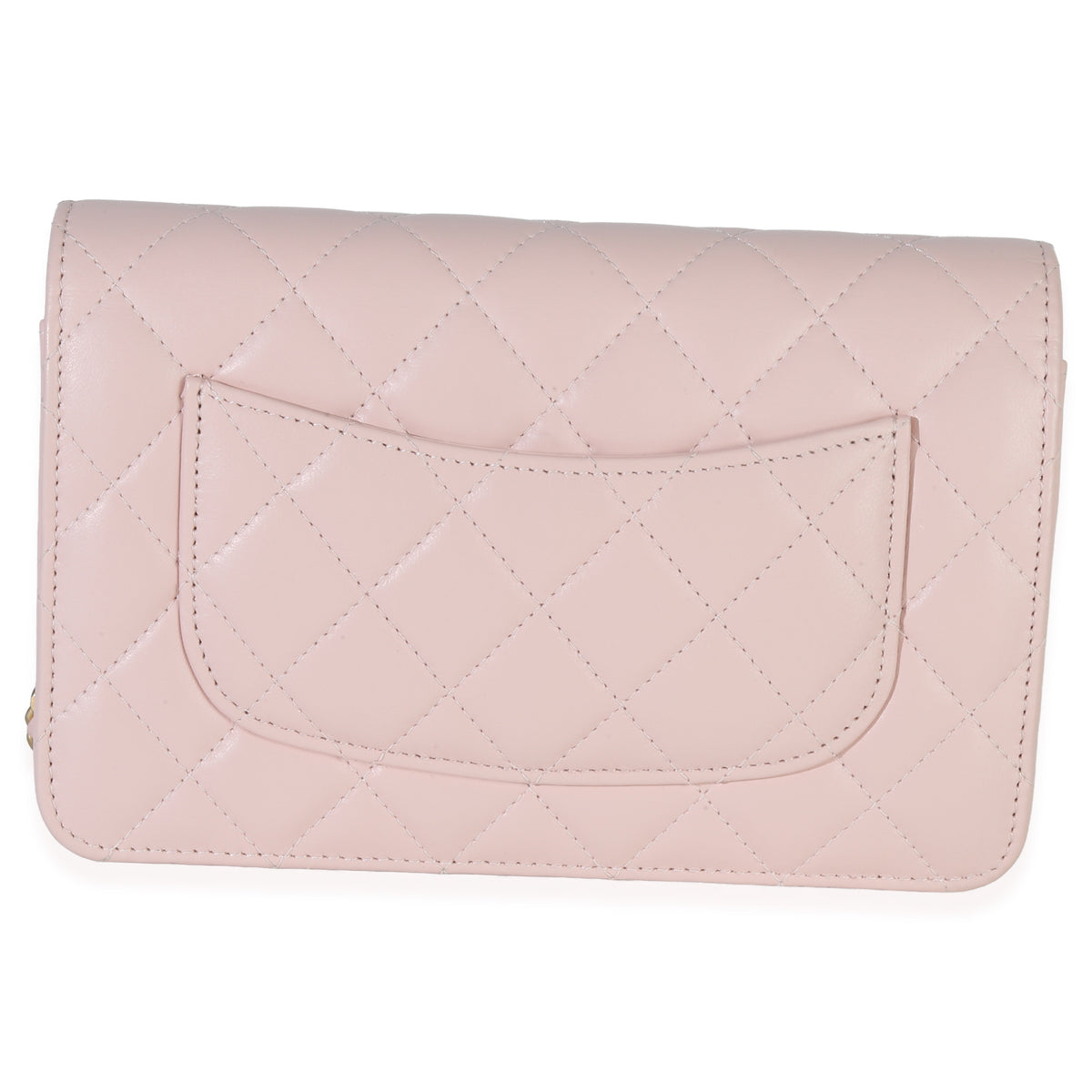 Chanel Pink Quilted Lambskin CC Pearl Crush Wallet On Chain Handbag bv