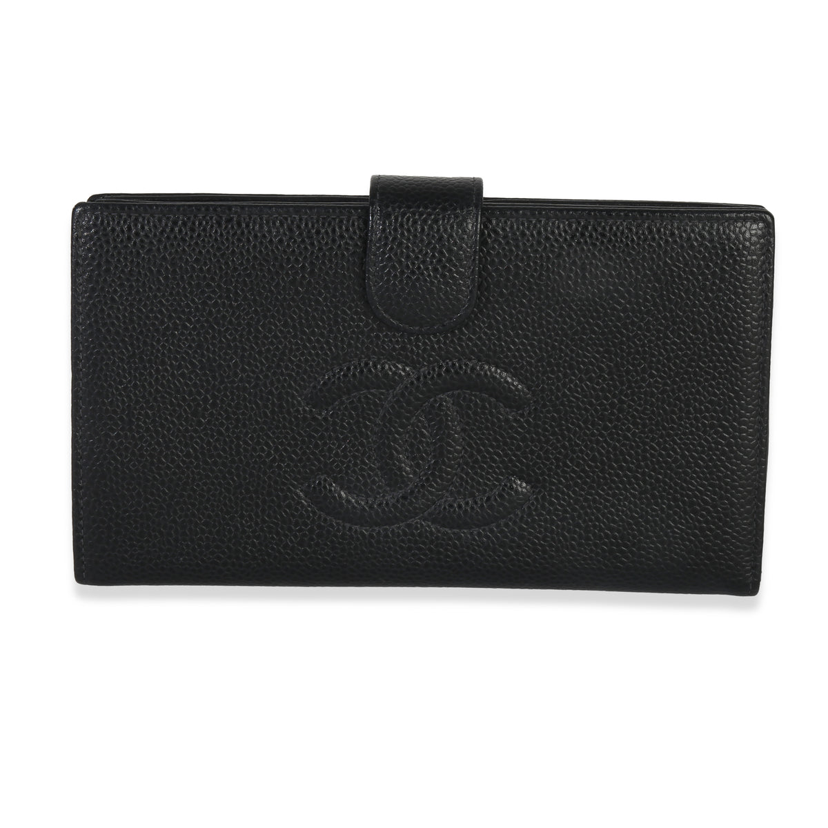 Chanel Black Caviar Timeless CC French Long Wallet Handbag id