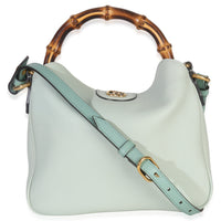 Gucci Mint Green Calfskin Bamboo Small Diana Shoulder Bag Handbag sv
