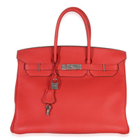 Hermès Rouge Casaque Togo Birkin 35 PHW Handbag id