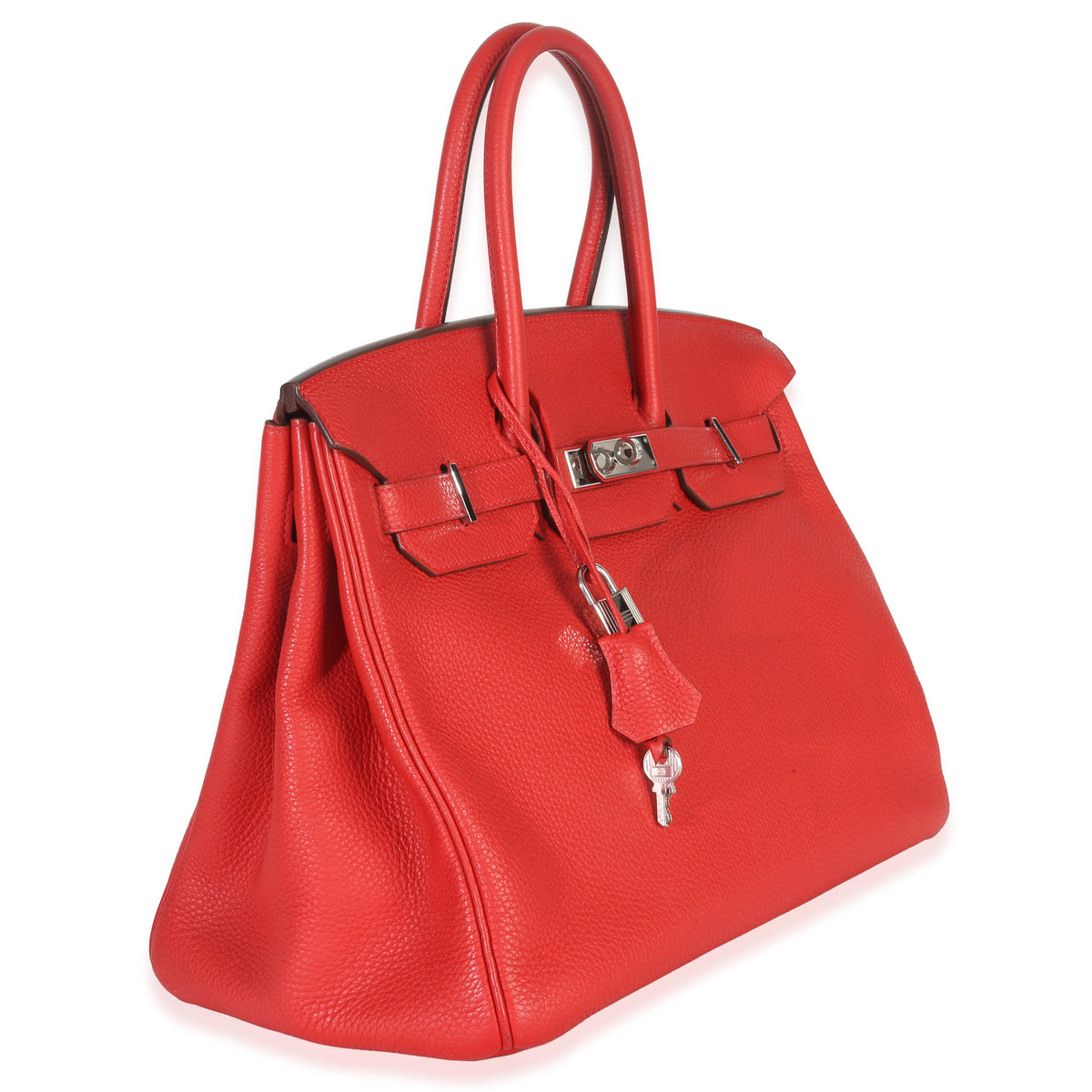 Hermès Rouge Casaque Togo Birkin 35 PHW Handbag pv