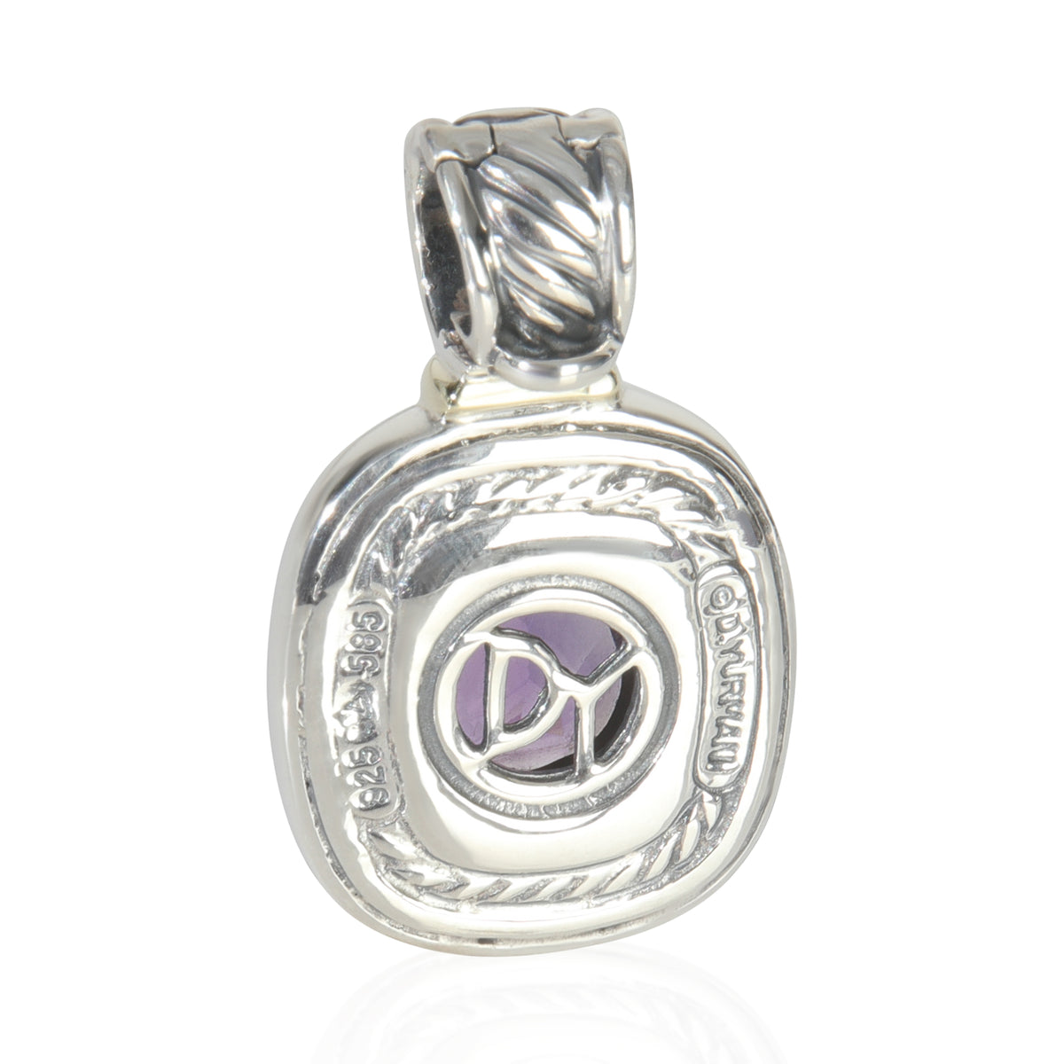 David Yurman Yellow Gold & Sterling Silver Amethyst Albion Pendant pv