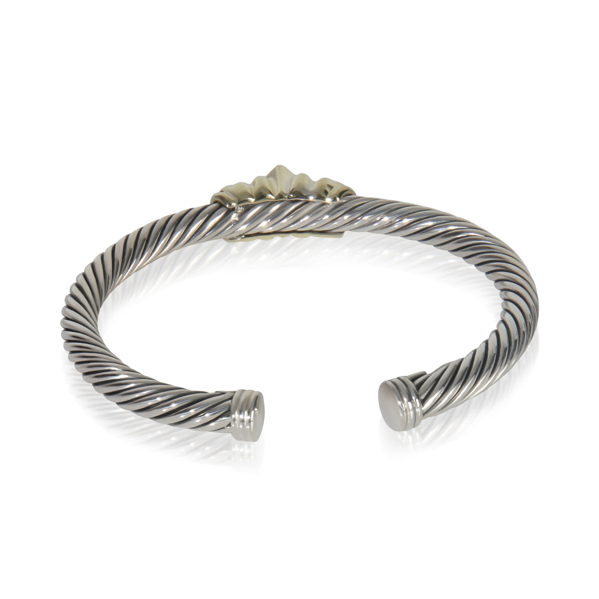 David Yurman Yellow Gold & Sterling Silver Amethyst and Iolite Renaissance Brace pv