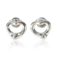 Tiffany & Co. Sterling Silver  Elsa Peretti Open Heart Earrings fv